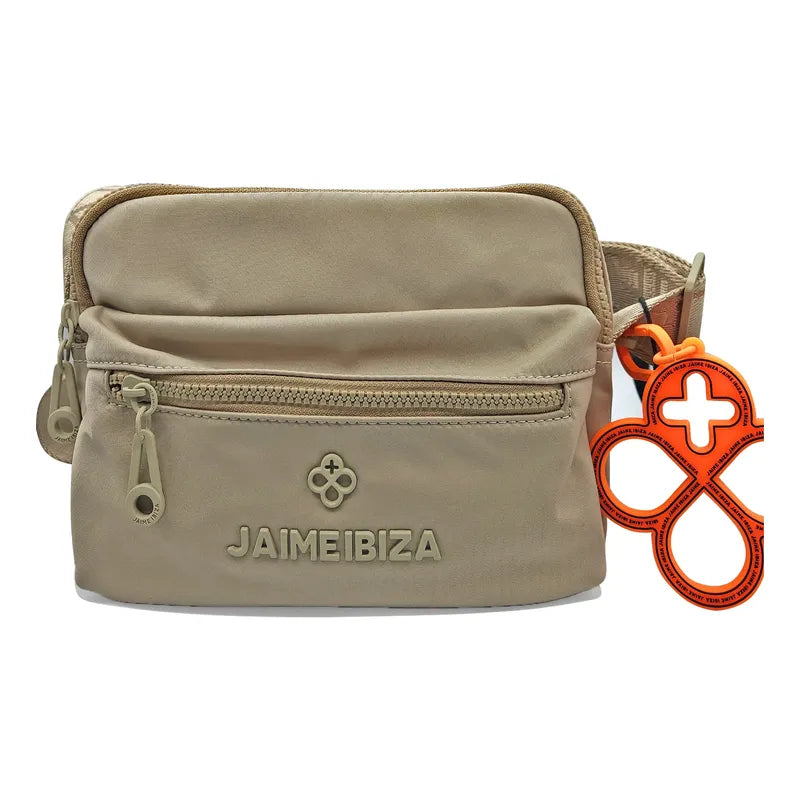 Bolso Crossbody Casual Para Dama M. 2890 Marca Jaime Ibiza® Taupe Lisa
