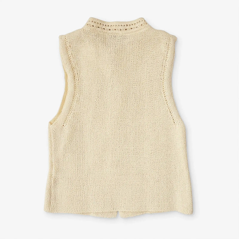Blusa De Punto Con Decoración Frontal Bt00811 Ferriano® Beige Lisa G