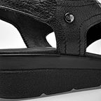 Sandalia Casual Para Dama Piel Confort M.124215 Marca Flexi® Negro 24.5 Mx