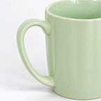 Taza De Cerámica Acanalada 370ml Estilo Nórdico Verde 1744-98 Acanalada