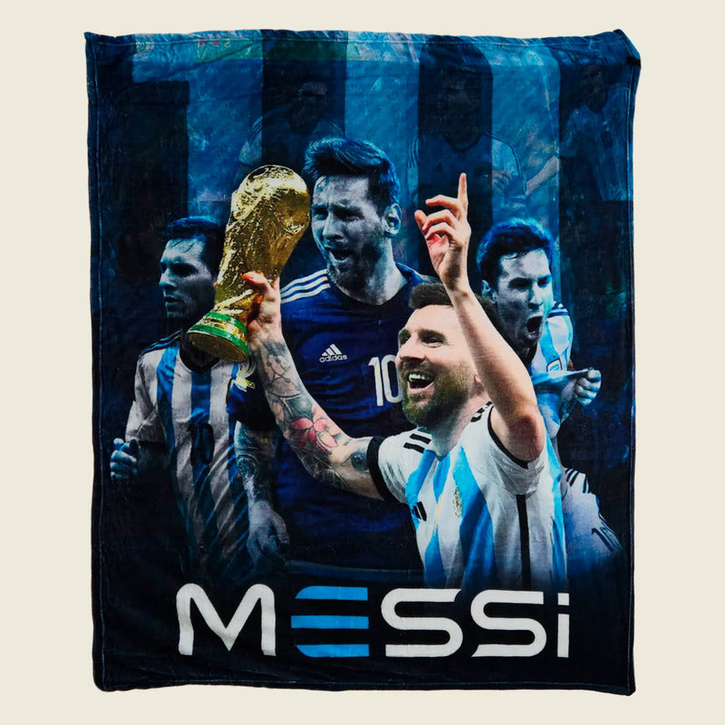 Frazada Ligera Super Suave Matrimonial Futbol Providencia® Equipo 500 G Messi
