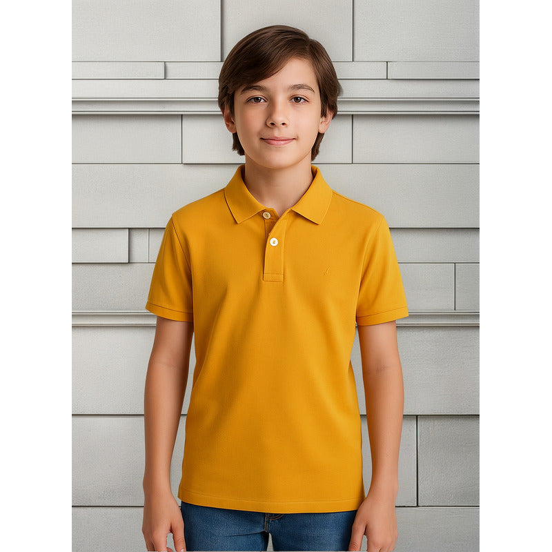 Camisa Polo Casual Para Niño Mod.890 Mayoral® Naranja Claro Lisa 14