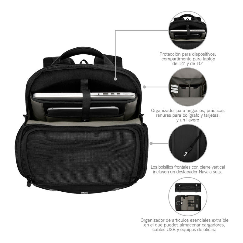 Victorinox Mochila Altmont Professional Fliptop Para Laptop Color Negro
