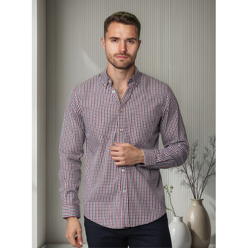 Camisa Para Hombre Manga Larga Mod. B4520 Marca Bobois®