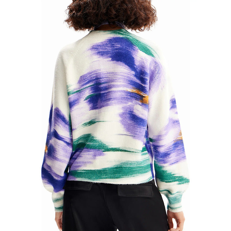 Suéter Suave Para Mujer 23wwjf04/1001 Marca Desigual® Multicolor Desenfocado M