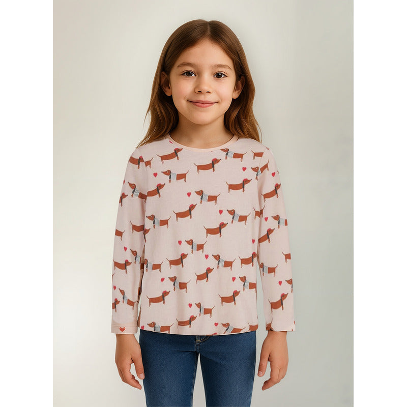 Blusa Para Niña Manga Larga Mod.226-1009al Marca Losan®