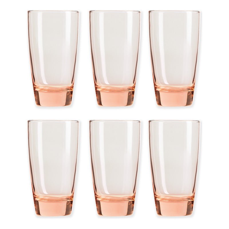 Juego De Vasos 6pz De Vidrio 450ml Romance Marca Luminarc®