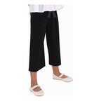 Pantalón Cropped Con Lazada De Punto Roma Mod.6577 Mayoral® Negro Liso 16