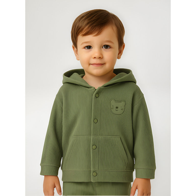 Sudadera De Niño Con Capucha Mod.1472 Marca Mayoral® 9 Meses Verde Musgo