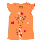 Blusa Para Niña Con Estampado Mod.2181201al Marca Losan®