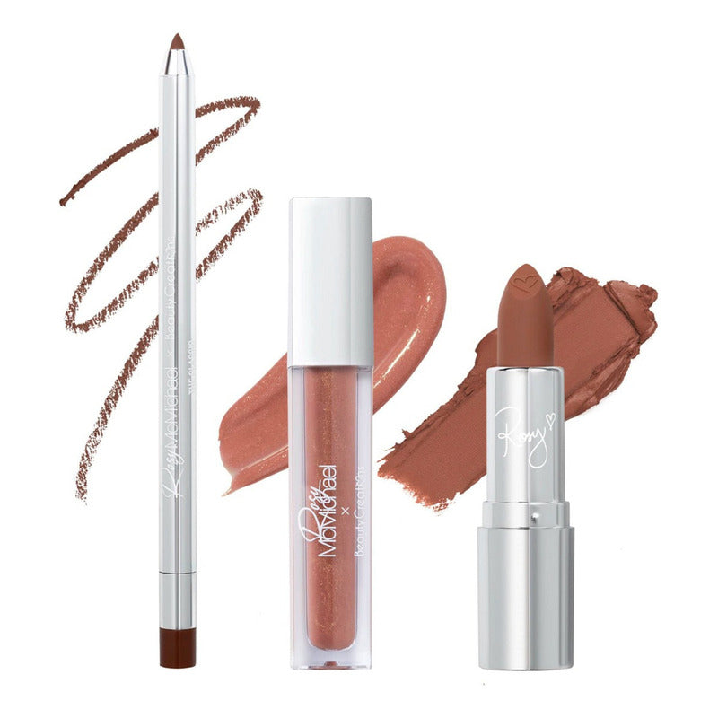 Kit De Labios Rosy Mcmichael Not So Classic Beauty Creations Acabado Gloss Color Nude