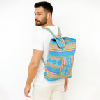 Mochila Artesanal Tejida Tipo Morral Con Bolsillo Frontal 10kg