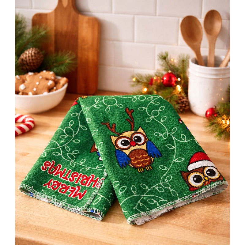 Servilleta De Cocina Multiusos Microfibra Estampada 40x40 Cm