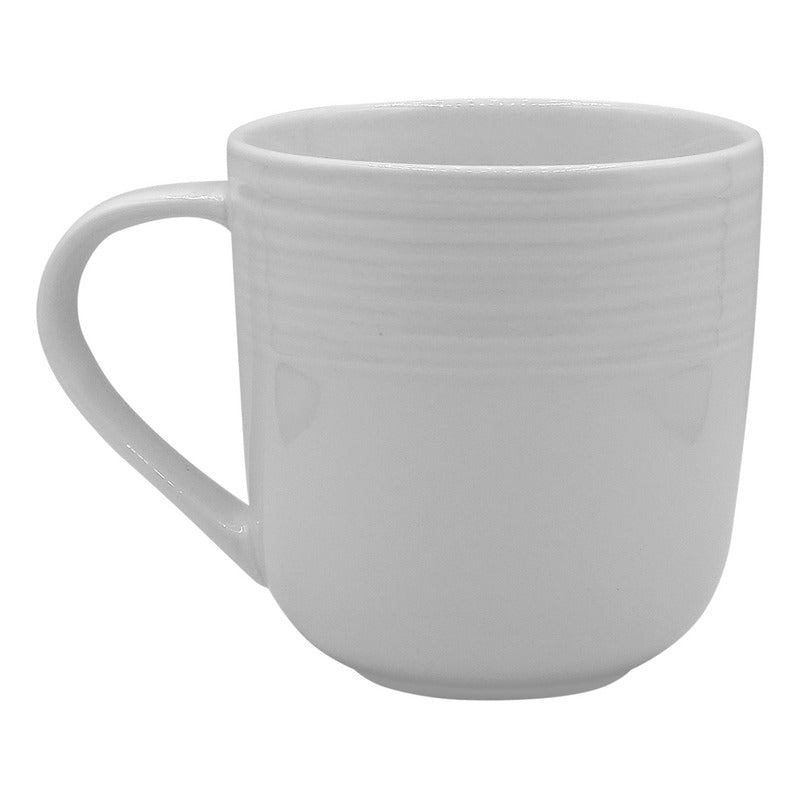 Vajilla De Porcelana 16pz Mod. Monotone Arctic Blanco Lisa
