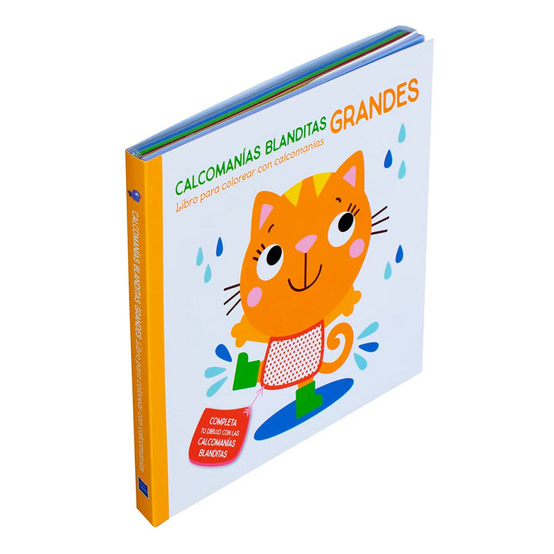 Libro Para Colorear  Mod. Calcomanías Blanditas Marca Yoyo®