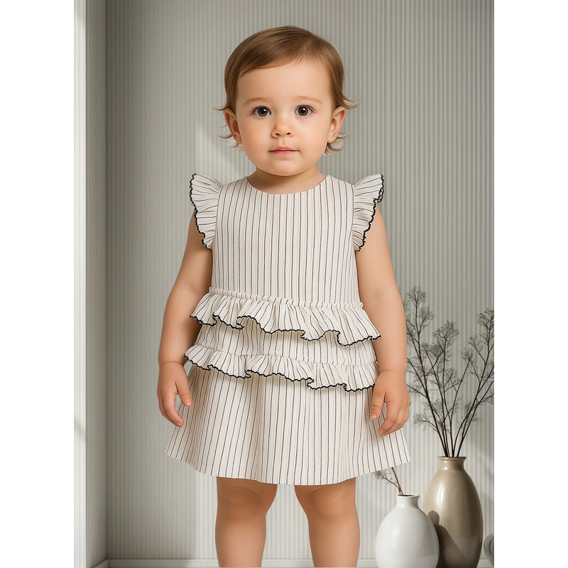 Vestido Ligero Para Bebé Mod.1923 Crudo Marca Mayoral® Crudo Lisa 6 Meses