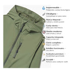 Chamarra Juvenil Impermeable Mod.6418 Marca Mayoral® Verde Olivo 18 Lisa