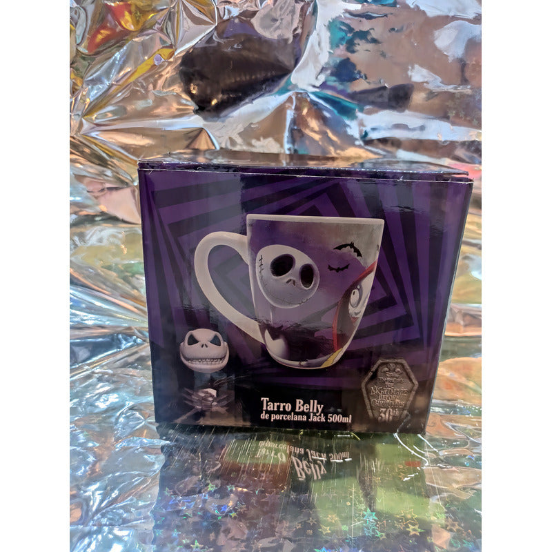 Taza Jack Y Sally Cerámica Blanca 500ml Apta Microondas Lavavajillas Belly Y Jack