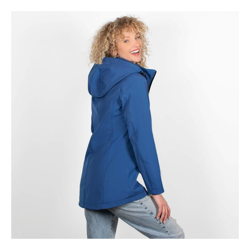 Chamarra Para Mujer Mod.dw89-pol7888 Marca Greenlander® Azul 3xg Lisa