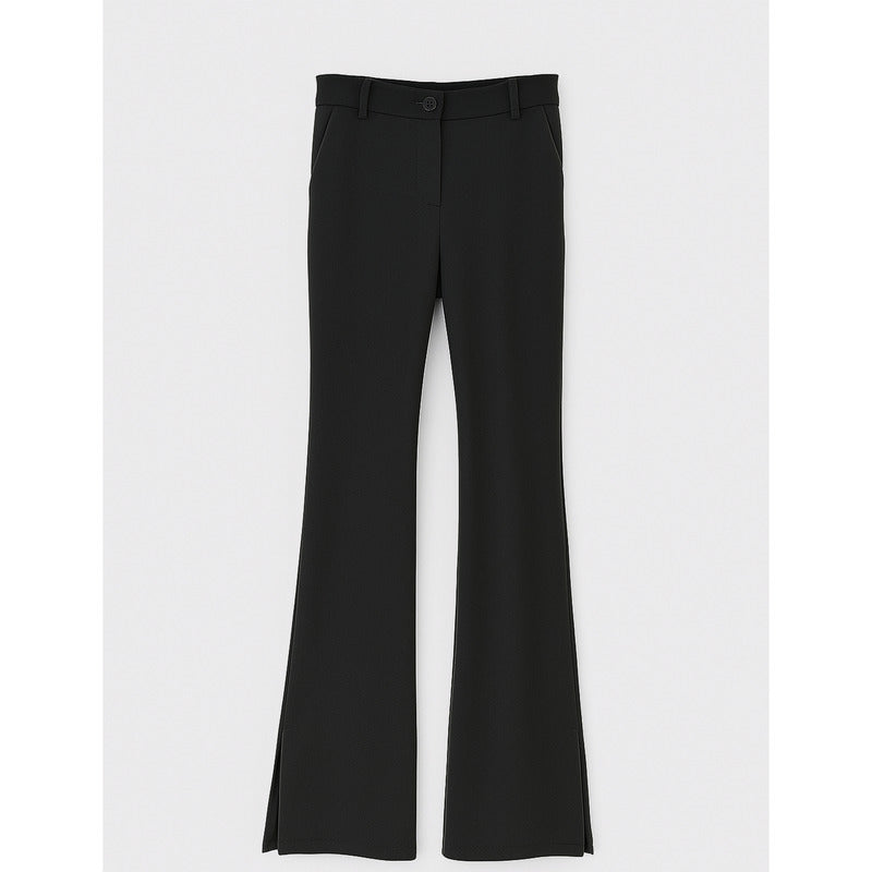 Conjunto Casual Chaleco + Pantalón Mod. Ip9098 Marca Iris® Negro Lisa Ch