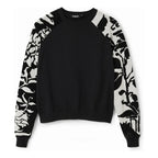 Suéter Suave Para Mujer 23wwjf20/2000 Marca Desigual® Negro Floreado Xs