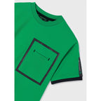 Playera Oversize Fit Para Niño Mod.6046 Marca Mayoral Clorofila Líneas 14 Años Lisa