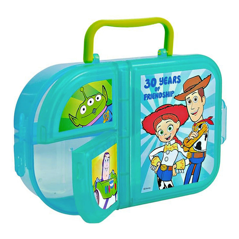 Lonchera Escolar Infantil 3 Divisiones Diseños Animados