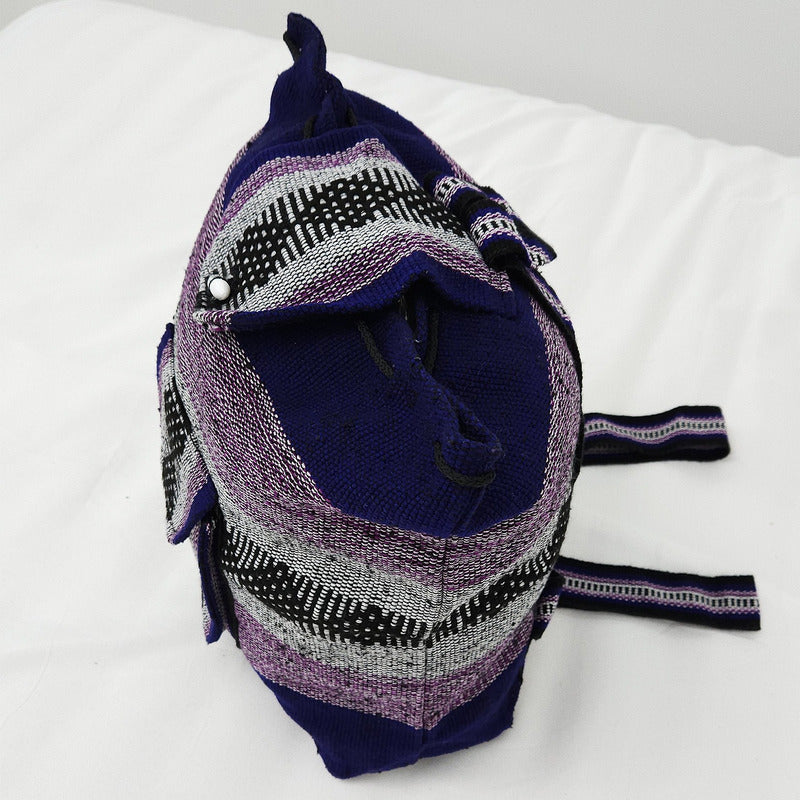 Mochila Artesanal Tejida Tipo Morral Con Bolsillo Frontal 10kg