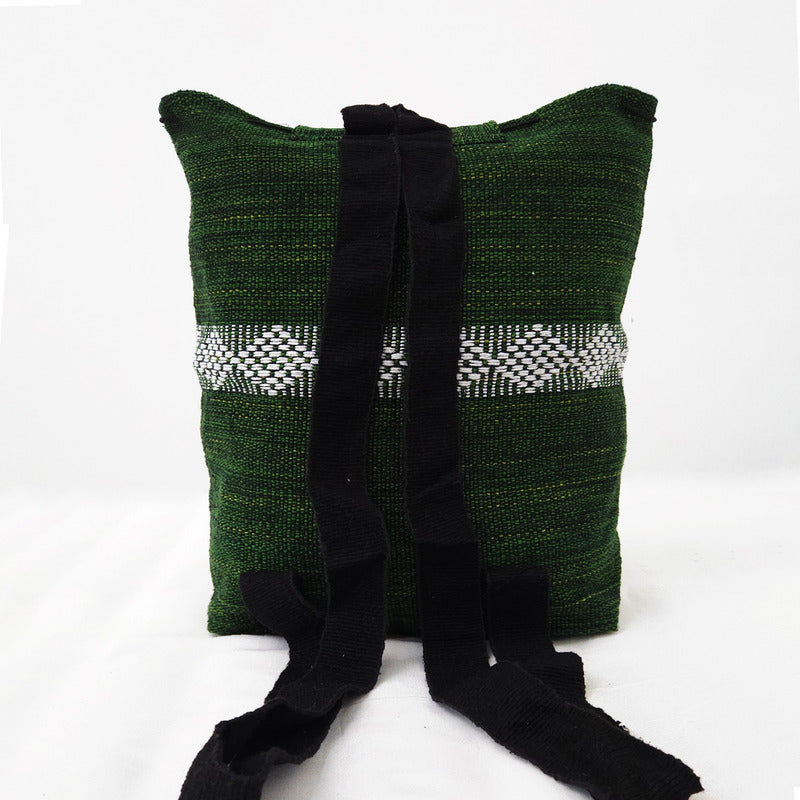 Mochila Artesanal Tejida Tipo Morral Con Bolsillo Frontal 10kg