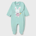 Mameluco Ligero Con Babero Para Bebé Mod.1711 Marca Mayoral® Agua 18 Meses Lisa
