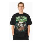 Playera Oversize Fit De Hombre Grogu Force Mascara De Latex® Negro Grogu Force G Lisa
