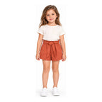Short Para Niña Cintura Elástica Mod.3202 Marca Mayoral® Teja Lisa 8 Años