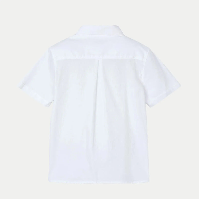 Camisa Casual Para Niño Mod.3112 Marca Mayoral® Blanco Lisa 2 Años
