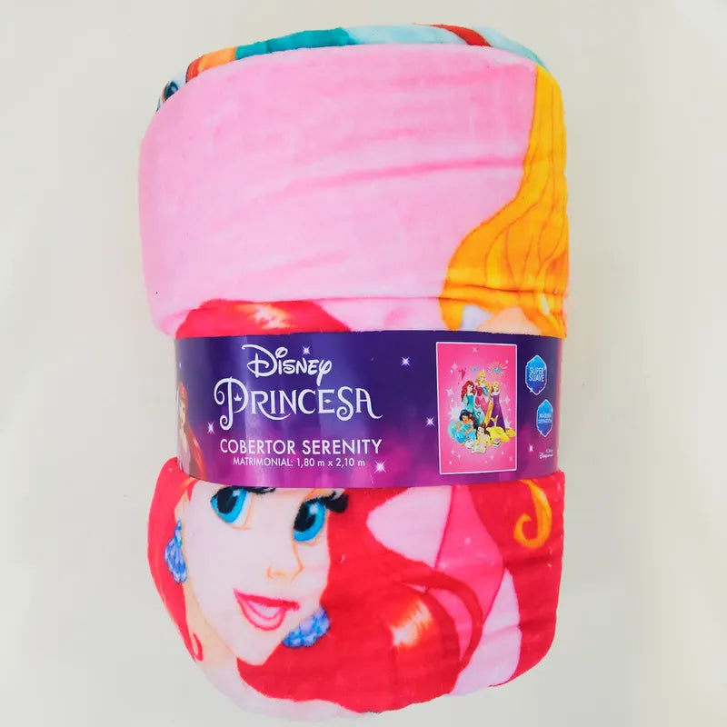 Cobertor Ligero Super Suave Matrimonial Diseños Providencia® Princesas 850 G Multicolor
