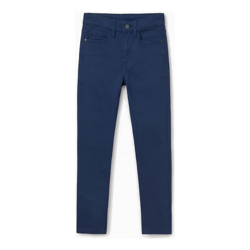 Pantalón Básico Para Niño Mod.520 Marca Mayoral® Azul Oscuro Liso 12 Años