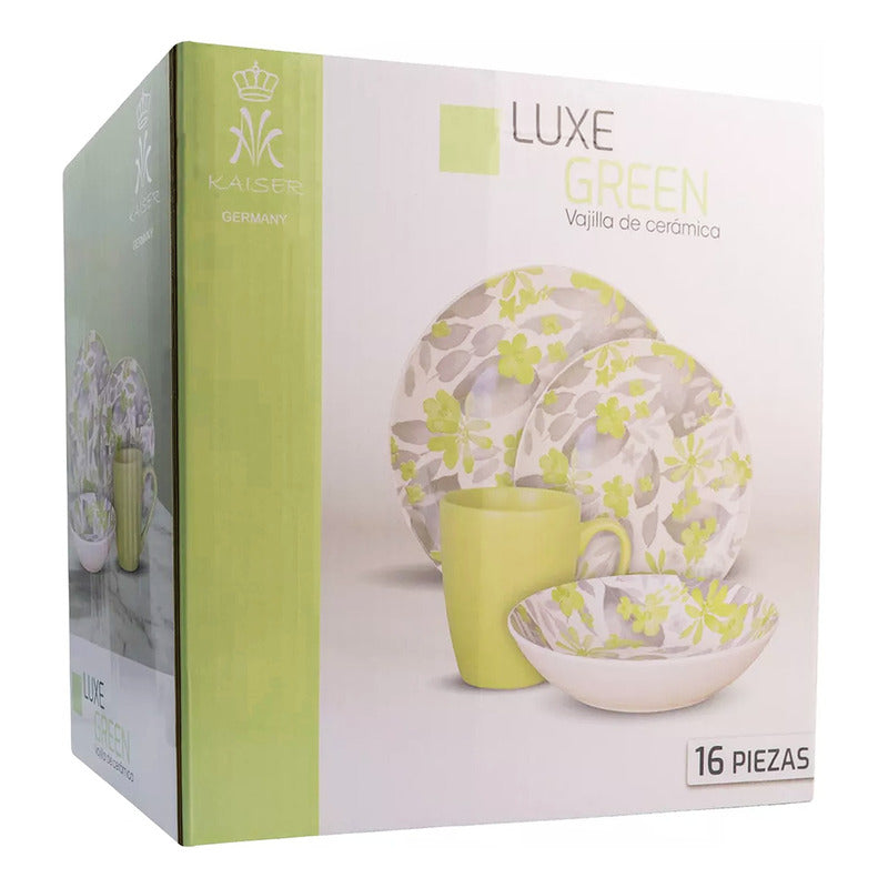 Vajilla De Cerámica 16pz Mod. Luxe Marca Kaiser®