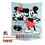 Cobertor Ligero Super Suave Matrimonial Diseños Providencia® Mickey Y Minnie Retro 850 G Multicolor