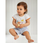 Short Con Flores Bordadas Para Bebe Mod.018-9002al Losan®
