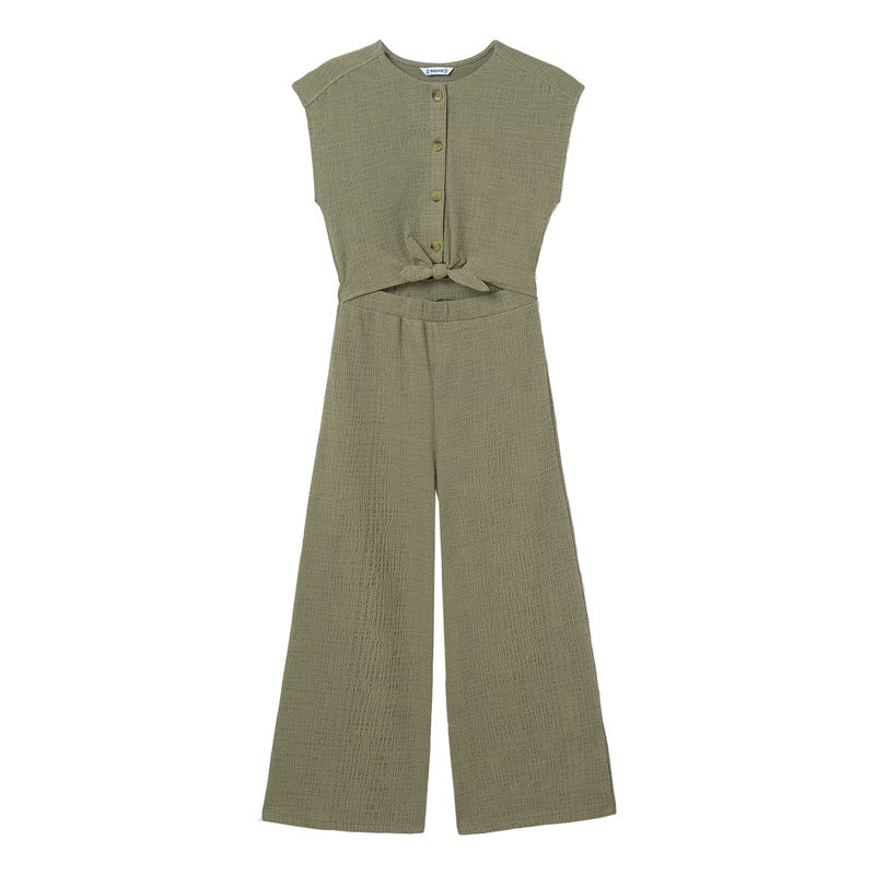 Jumpsuit Para Niña Mod.6865 Marca Mayoral® Verde Musgo 12 Años