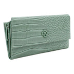Cartera Mediana Crossbody Para Dama Mod. Ji 532 Jaime Ibiza® Aqua Croco Croco