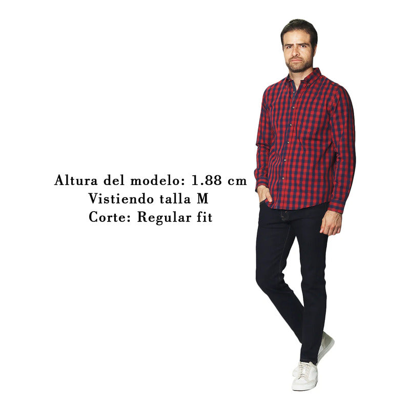 Camisa Para Hombre Regular Fit Mod. B45104 Marca Bobois®