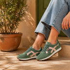 Tenis Casual De Gamuza Para Dama Mod.l1126213 Marca Levís® Verde Gamuza 25.5 Mx
