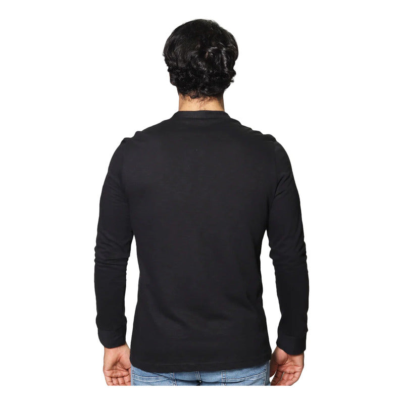 Playera De Hombre Manga Larga Mod.a35305 Bobois®