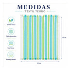 Servilleta De Cocina Multiusos Tejida 45 X 55cm Verde Rayas