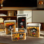 Recipiente Contenedor Hermetico Set 4pz Diseños Animados Multicolor