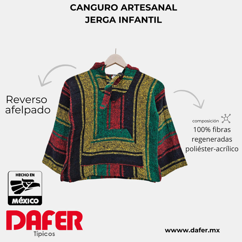 Sudadera Canguro Artesanal De Jerga Infantil