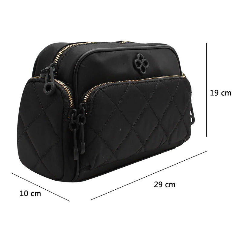 Bolso Crossbody Para Mujer Mod. Ji 2519 Jaime Ibiza® Negro Lisa Níquel Multicolor