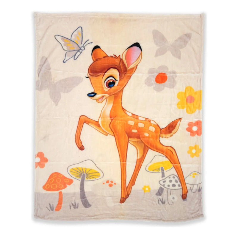 Manta De Cuna Raschel 140x110cm Dibujosanimados Providencia® Bambi 650 G Beige