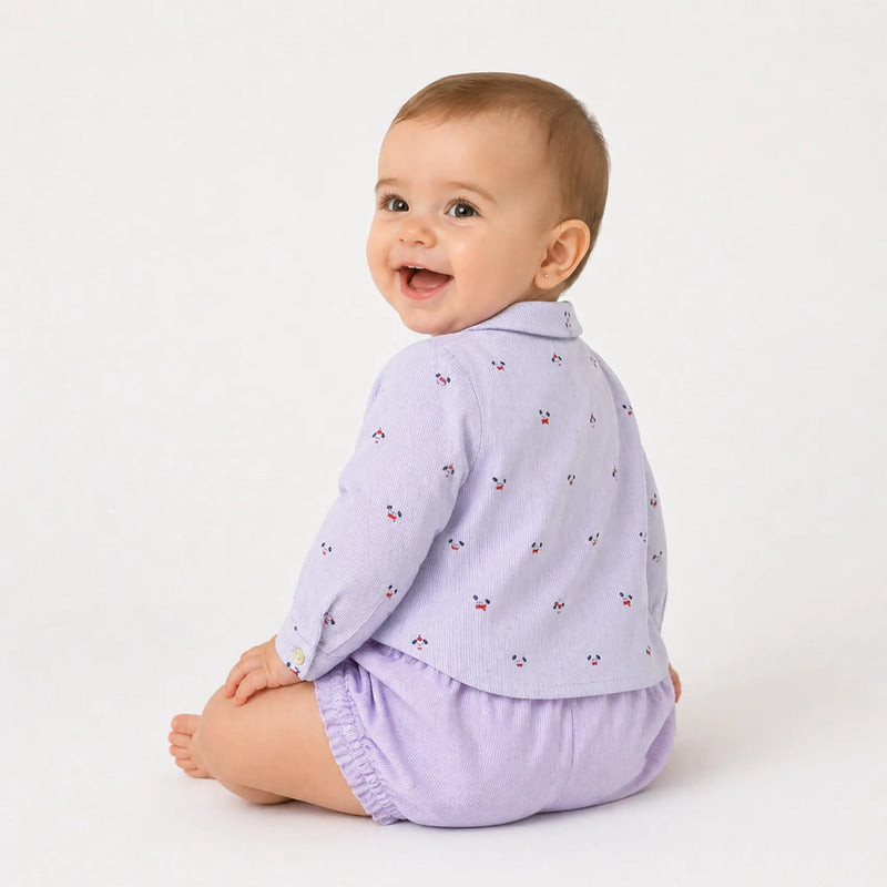 Camisa Casual Para Bebé Mod.2137 Marca Mayoral® Multicolor Perritos 4-6 Meses