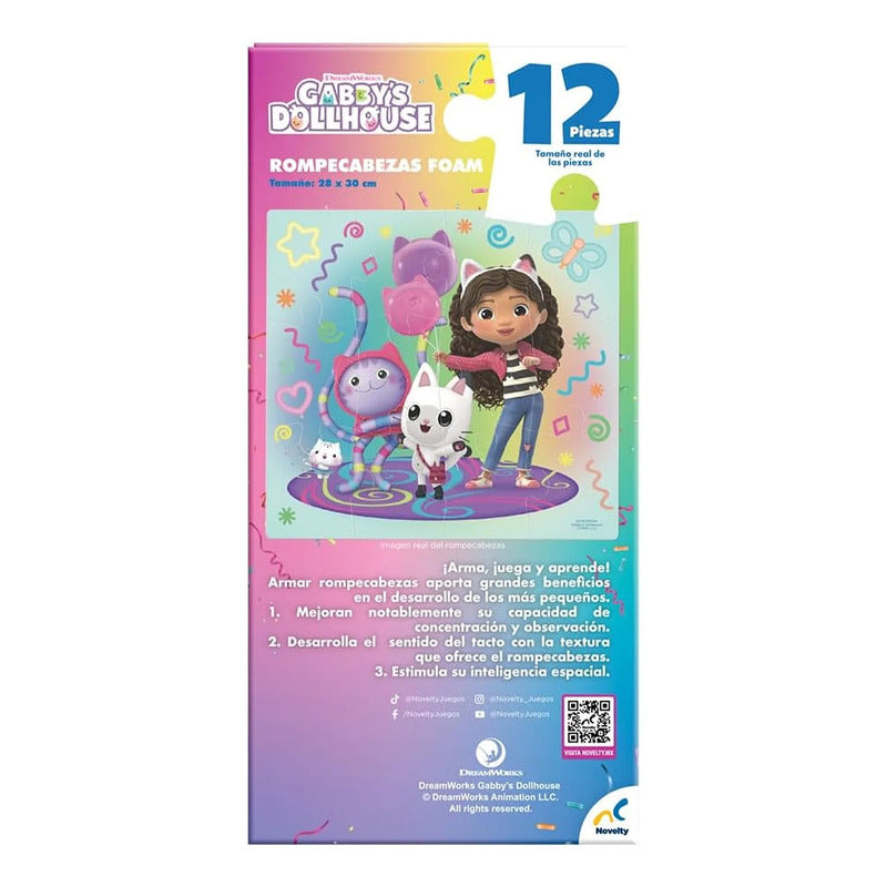 Rompecabezas Infantil Foam 12 Piezas Gabby Jca-4610 Novelty®